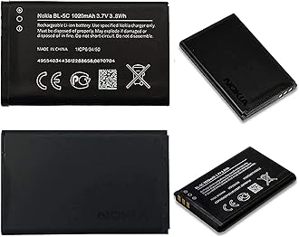 Genuine Nokia Battery BL-5C For C2 01 03 06 C1 7600 N70 1100 1600 2300 3100 3650 6030 6630 6670 6230 1020mAh 3.7V 3.8Wh (BULK PACKAGING) [does not fit new nokia C02]