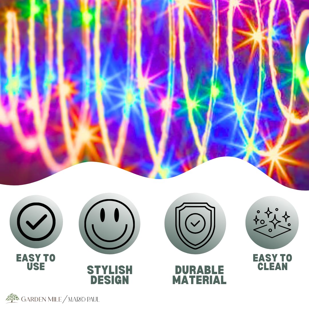 Garden Mile Hanging LED Solar Light Light Up Spiral Lantern Outdoor Solar Hanging Lights Garden Lighting for Wedding Parties Spiral Solarpowered Garden Lanterns Firefly Effect Lighting - Image 3
