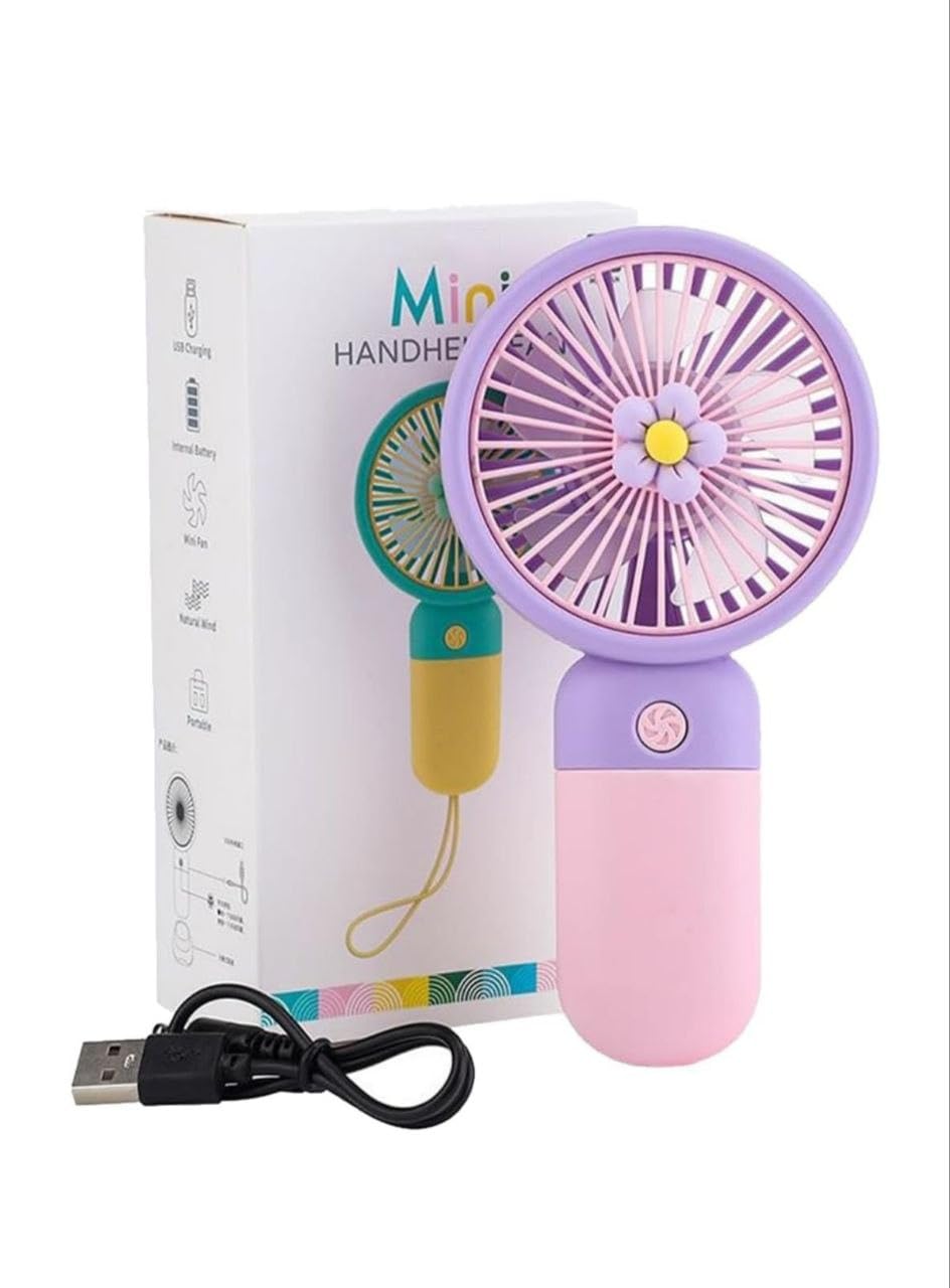 NexxTrend Portable Rechargeable Mini Fan | 400mAh USB Handheld Small Fan with 3 Speed Modes | Pocket Cooling Fan for Travel, Office Desk, Makeup, Kitchen, and Kids (Multicolor)-image-45