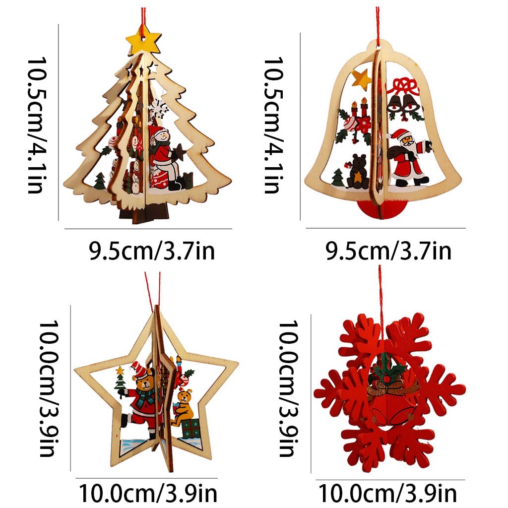 Amazon.co.jp: ぶら下げクリスマスオーナメント木製クリスマス