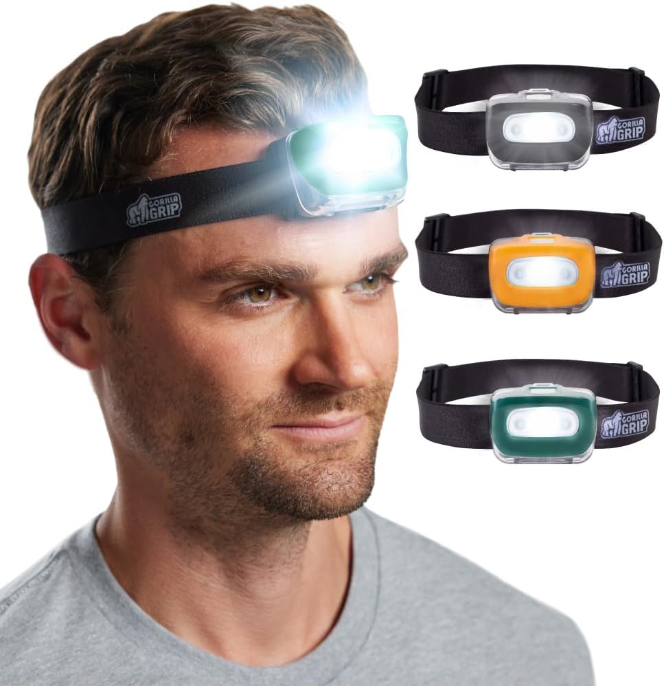 Gorilla Grip Ultra Bright High Lumens LED Head Lamp, 7