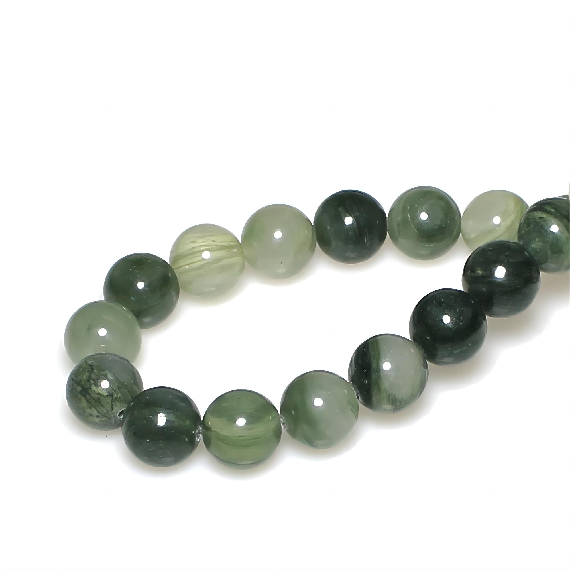 Cuentas de piedra natural, cuentas sueltas redondas de jaspe mixto para hacer joyas, pulseras, collares (12 mm)
