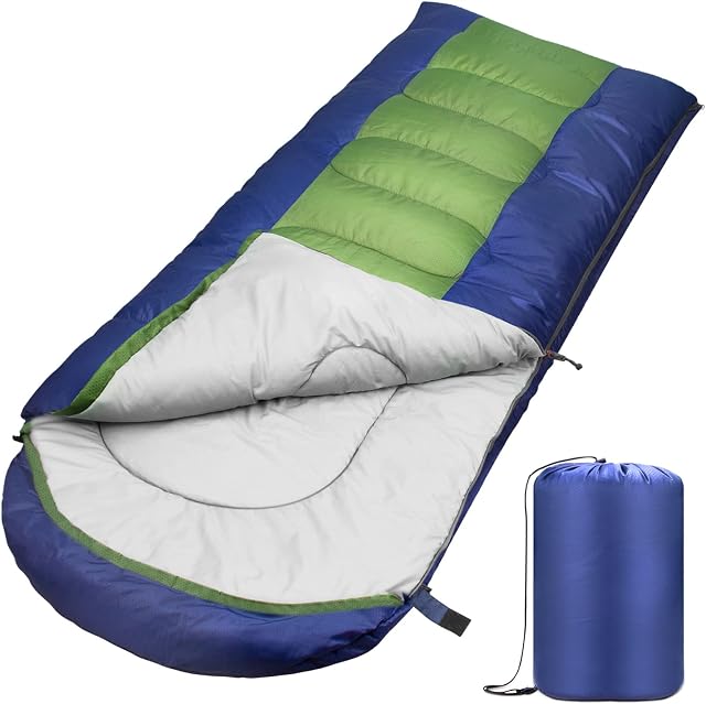 Winter Sleeping Bags for Adults riggoo 4 Season Sleeping Bag Comfy Wide Sleeping Bag for Children & Adults Camping Trip Sleepovers Hiking Outdoor Thermal Single Warm Sleeping Bags- Waterproof