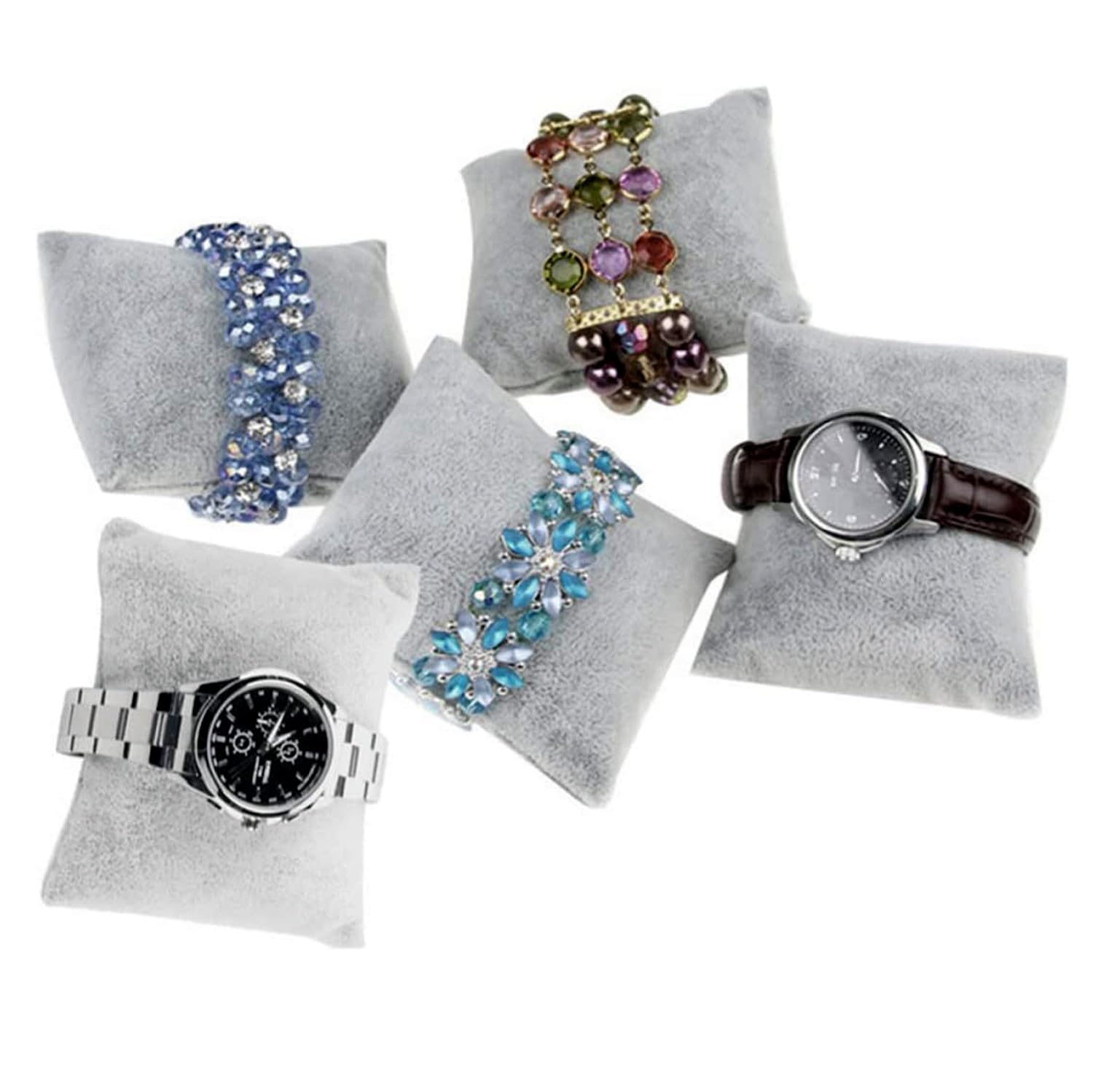 20 Cuscini Velluto Per Esposizione Gioielli - Nero 7x8 Cm, Per Orologi E Bracciali - Foto 6