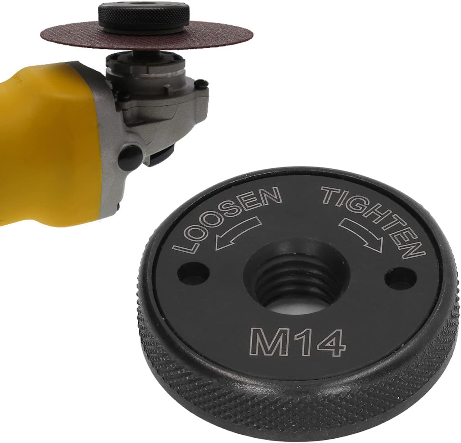 Angle Grinder Flange Nut Self Locking M14 45mm 40Cr Quick Release Pressure Plate Part for Metal Diamond Cutting Disc