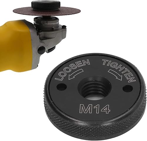 Miniatura 5 de Tuerca de bloqueo de amoladora angular, tuerca de brida de amoladora angular 1.772 in 40Cr autobloqueo de presión de liberación rápida Pieza de