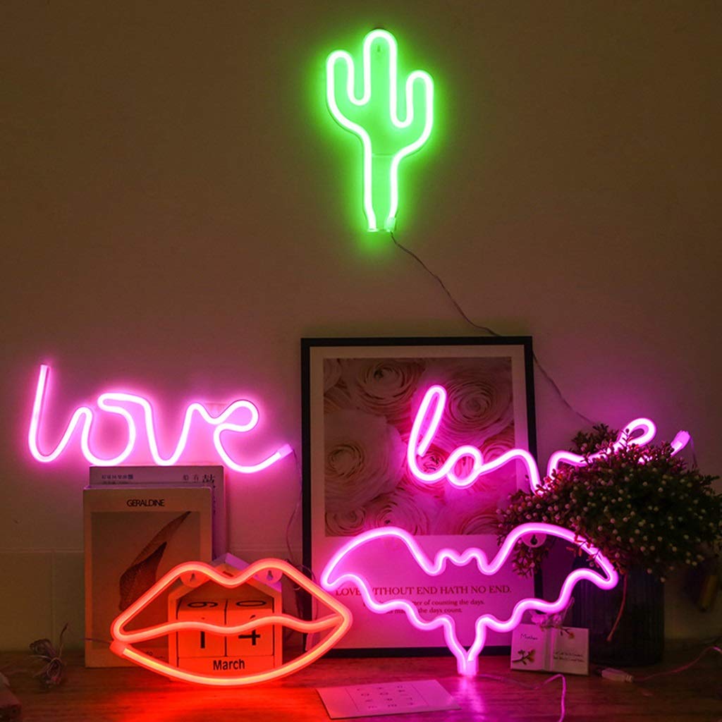 Letreros De Neón De Murciélagos – Letrero LED De Murciélago. Lámpara De