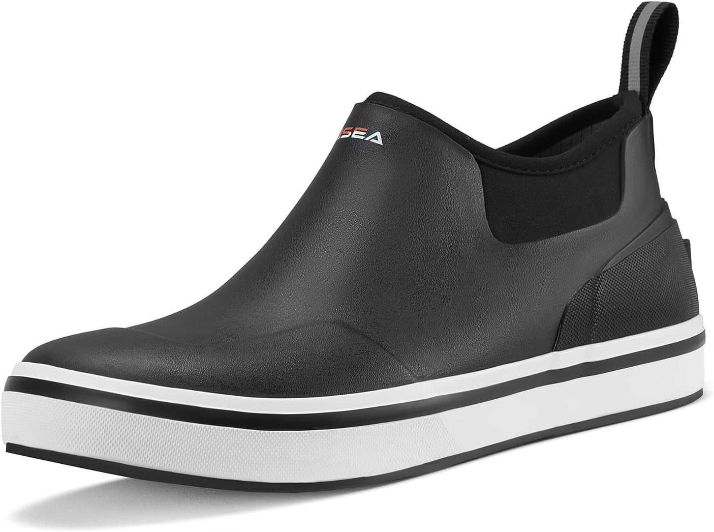 HISEA Men's Deck Boots Waterproof Ankle Rain Boots Neoprene Saltwater Fishing Boot Outdoor