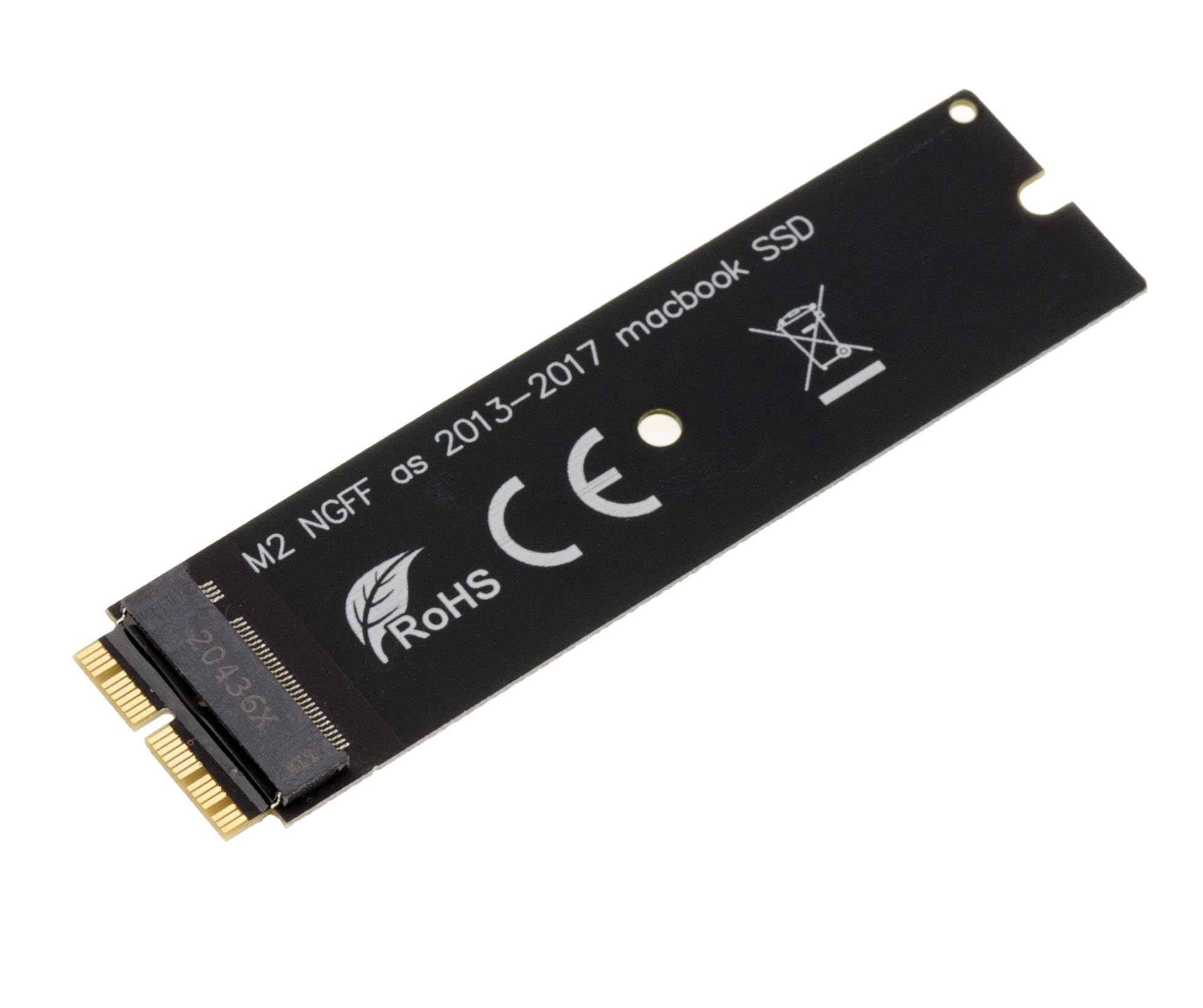 KALEA-INFORMATIQUE Adapter M2 do Mac 2013 2014 2015 2016 2017 2018 2019 2020 z 12+16-punktowym dyskiem SSD. Obsługa M.2 NVMe dla komputerów Mac wyprodukowanych po 2015 r.