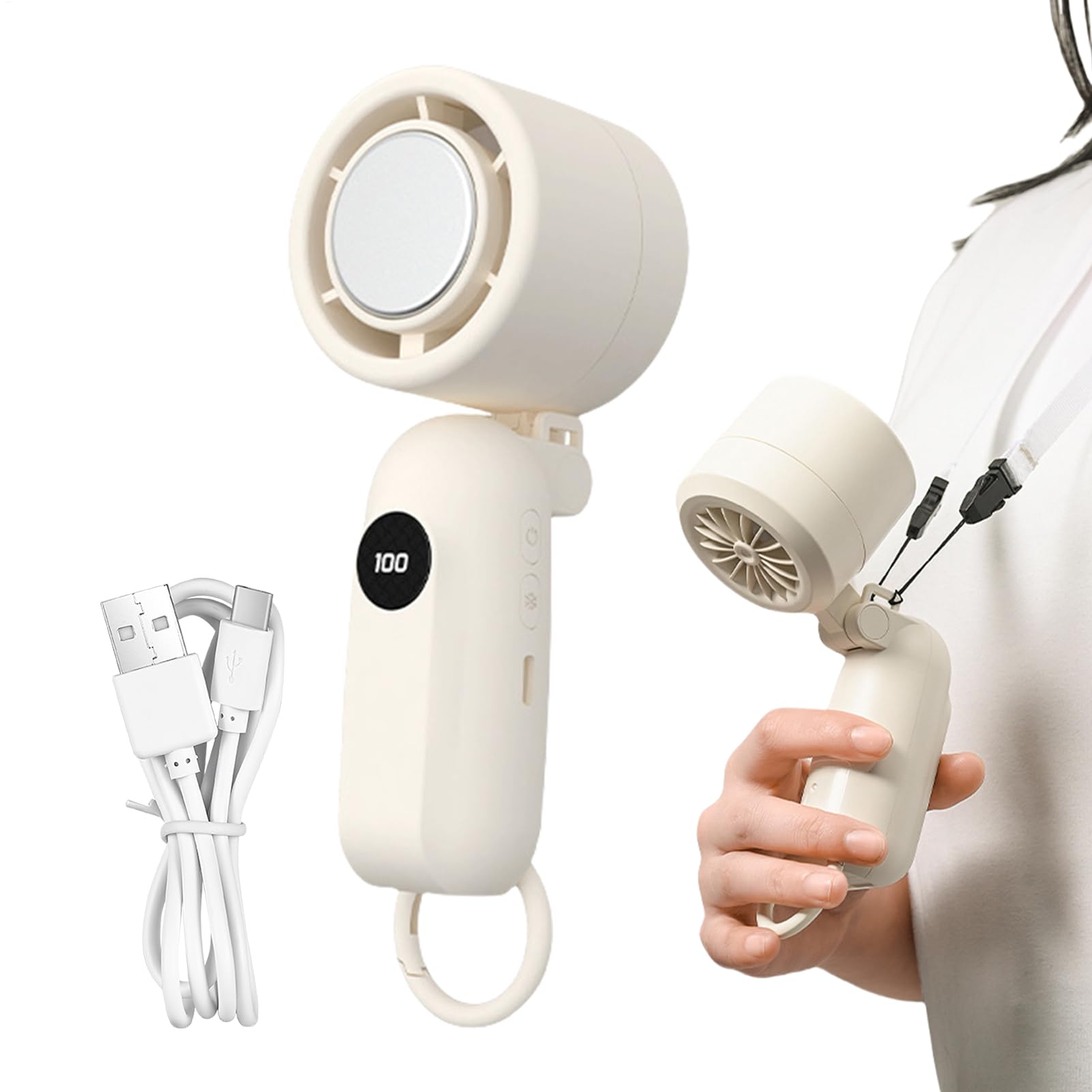 Ventilateur portable à piles parfait comme accessoires de voyage pour hommes et femmes