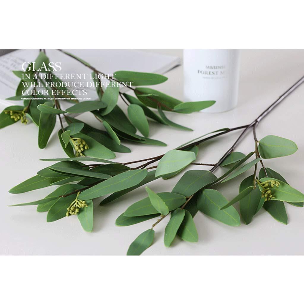 Eucalyptus sztuczne kwiaty z oddziałów owocowych domowe dekoracje domu salon stół kreatywny kwiat wazon ozdoby kwiatowe (Color : A)