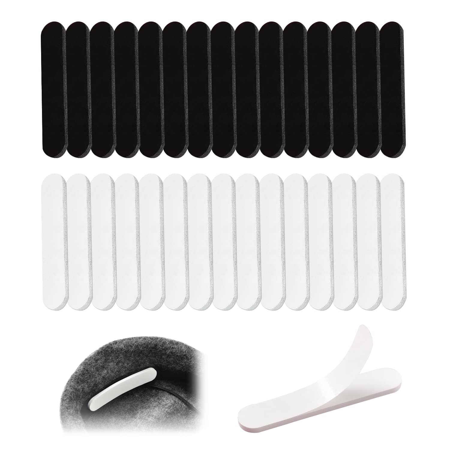 30 Cintas Para El TamañO Del Sombrero, Reductor Del TamañO Del Sombrero, Autoadhesivas En El Interior De Las Correas Del Sombrero, Para Ajustar La Cincha Del ArnéS, Unisex