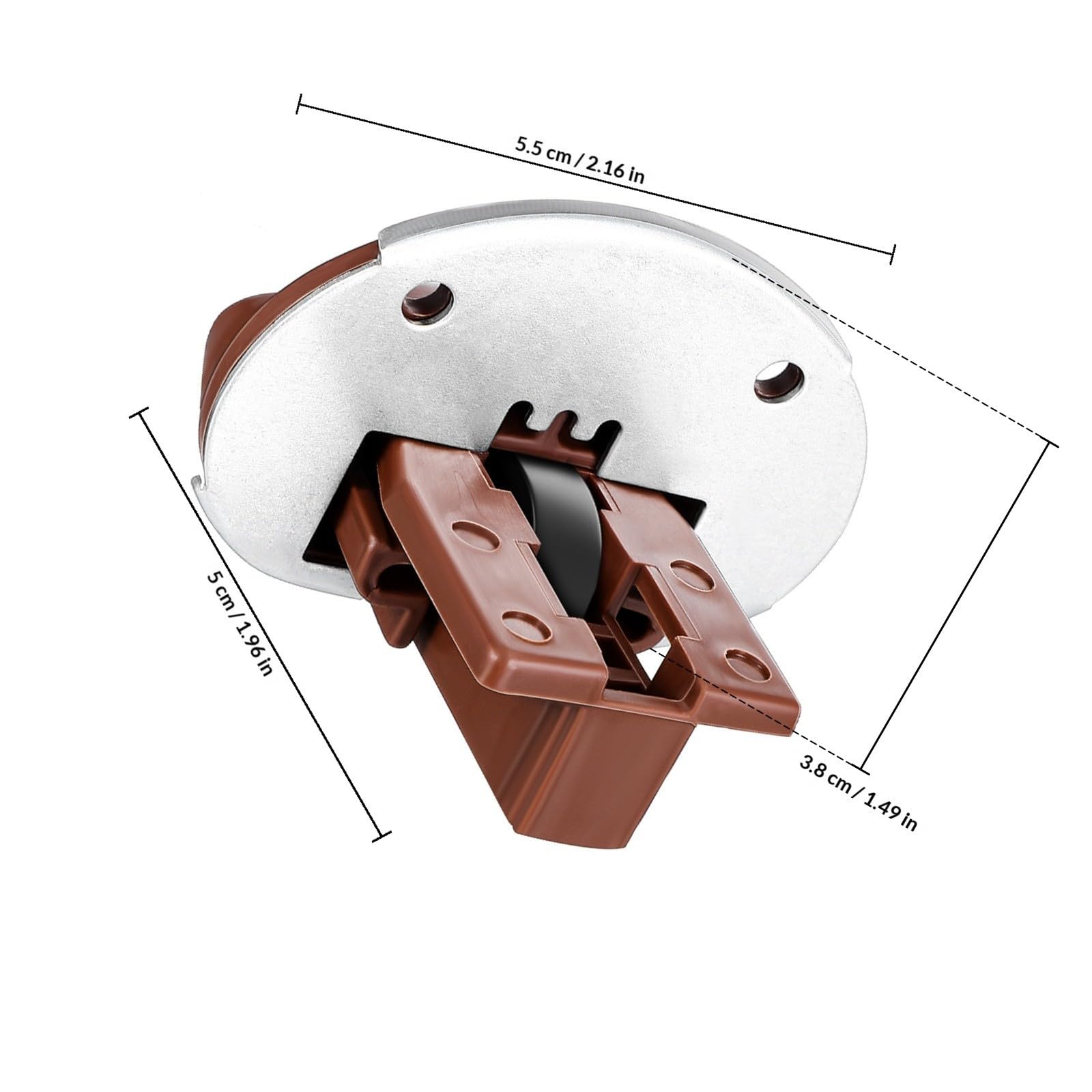 Sewroro 10 Juegos Kit de Reparación de Correderas de Cajón Accesorios de Instalación, Rieles Guía de Plástico y Metal para Muebles y Armarios de Cocina, Suave y Fácil Montaje