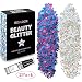 HITOP Body Glitter, 2 Pack Festival Glitter and 1 Fix Gel, Purplish Blue and Silver White Chunky Glitter for Face Nail Hair Eyes Lips or Any Place of Your Body, Beauty Makeup Decoration- DIY Cosmetic