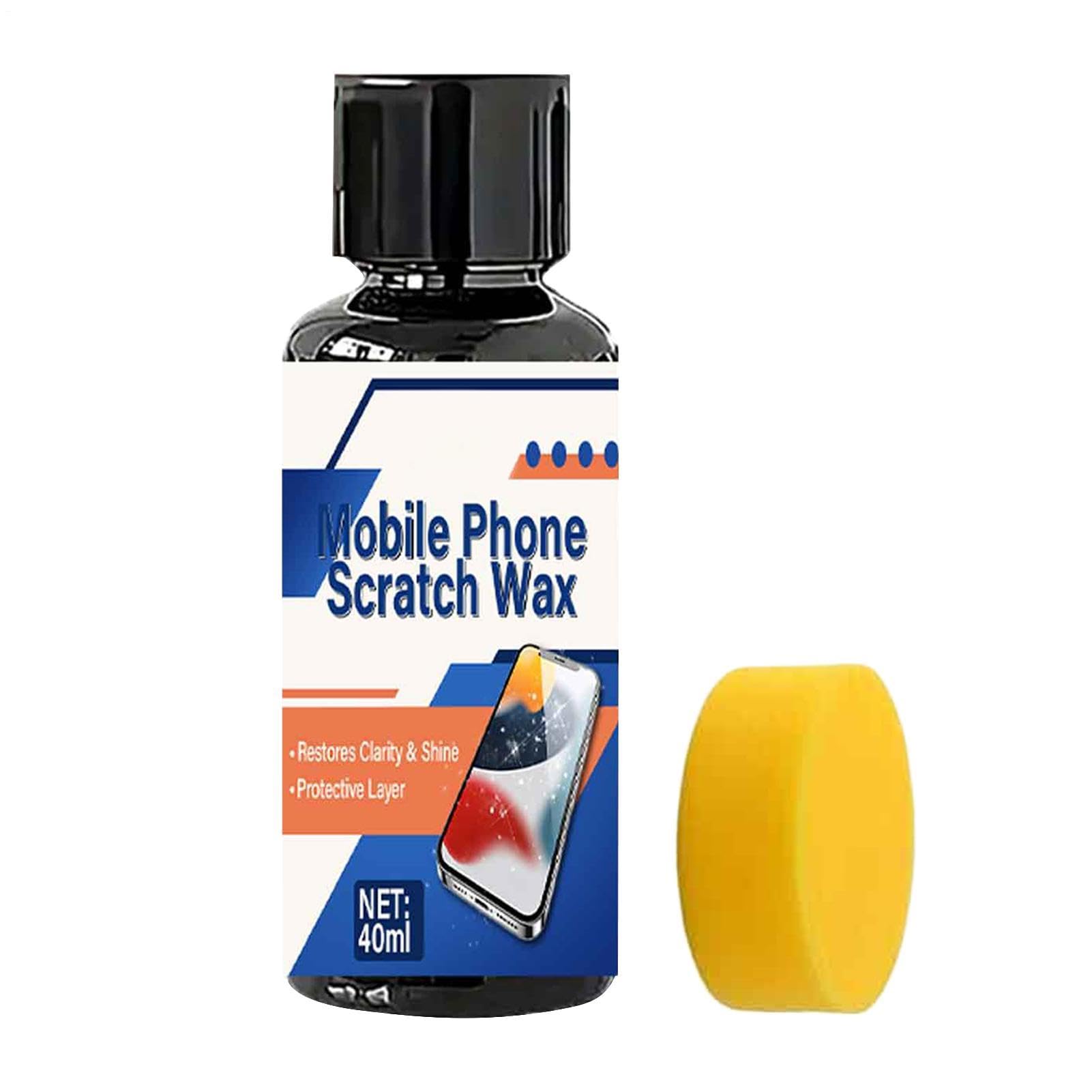 Generisch Professional Screen Scratch Remover, Advanced Polishing Quick Fix, 40 ml Repair Cream with Sponge, Essential Scratch Repair Kit, Versatile Restore Design for Watches Glasses