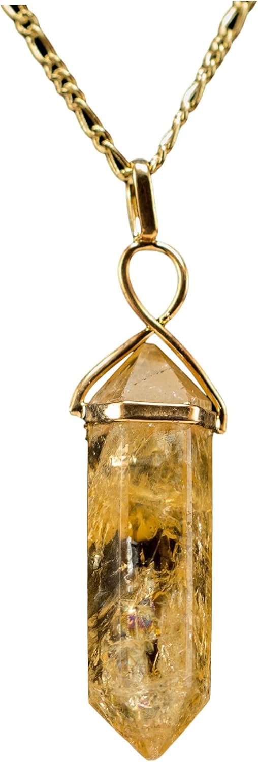 Nature's Decorations Citrine Crystal Pendant for Women