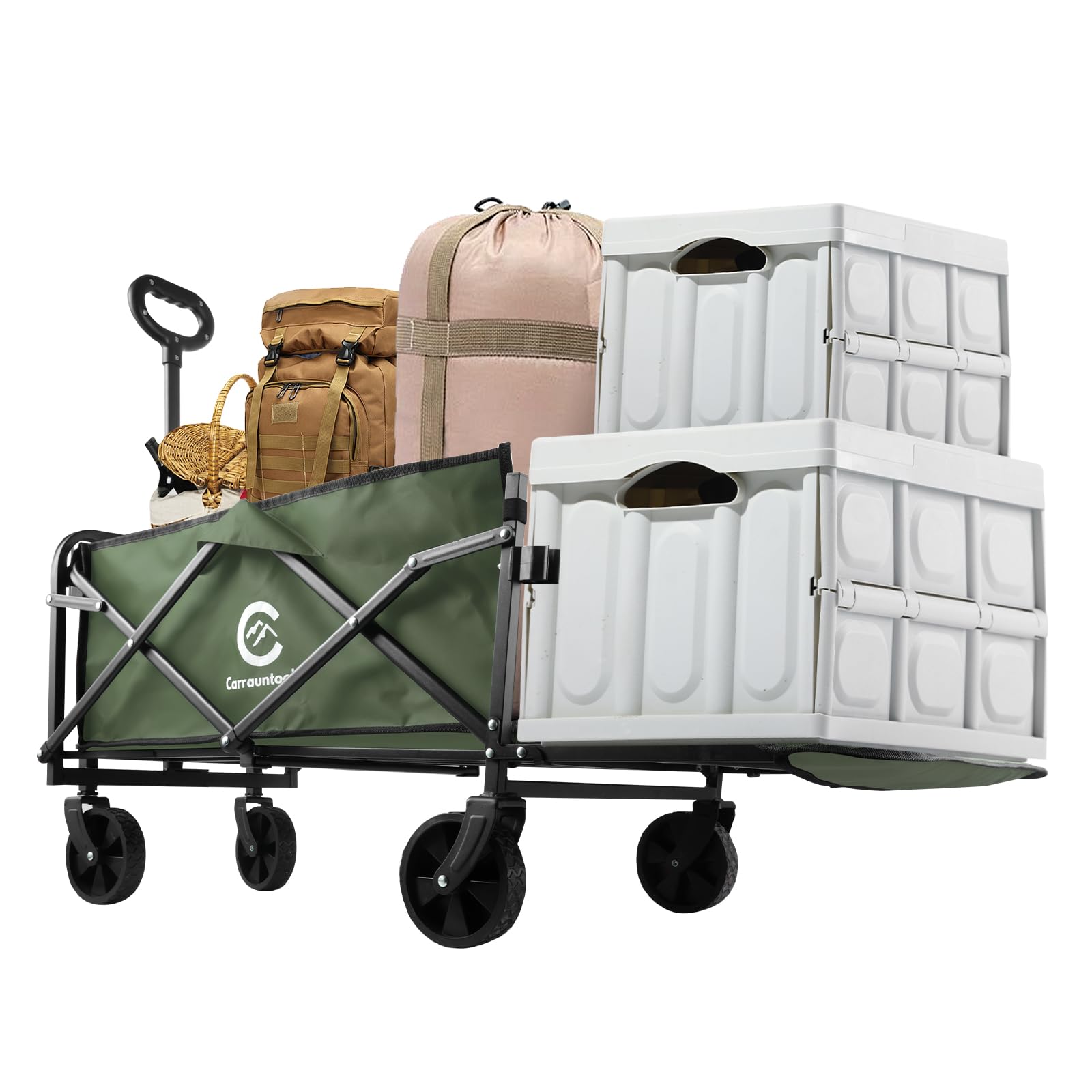 Carrauntoohill アウトドアワゴン 【後部展開可】100L大容量 輕量 折りたたみ キャリーカート 耐荷重150KG キャリーワゴン キャンプ用品 Amazon.co.jp: Carrauntoohill アウトドアワゴン 【後部展開可】100L大