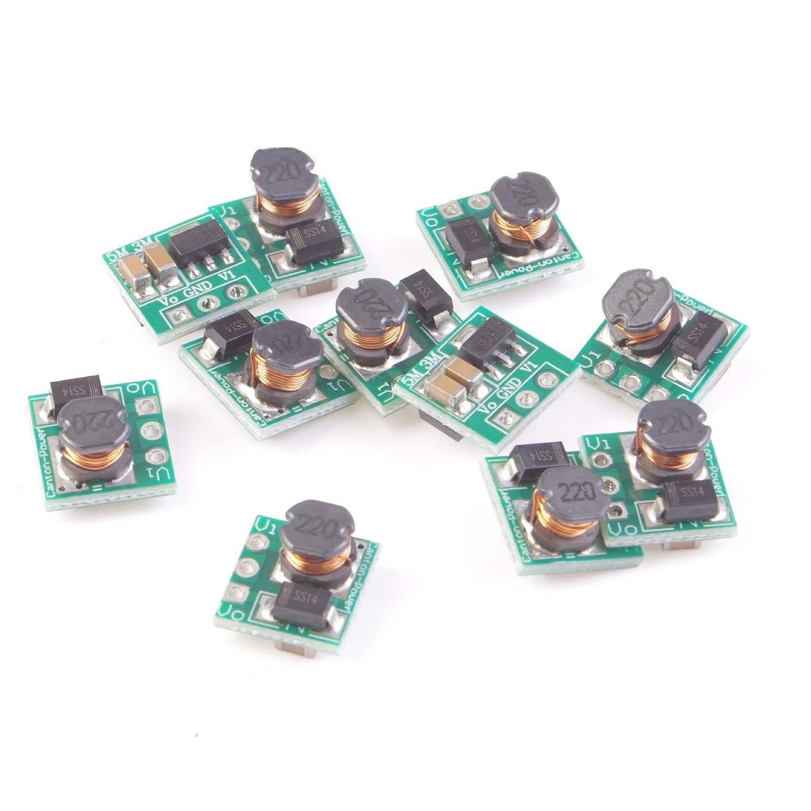 DC Step Up Boost Converter 0,8-3,3 V a 3,3 V Mini Convertitore di Tensione Alimentatore di Rete (10 Pezzi)