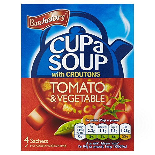 Image of Batchelor's Cup A Soup with Croutons 4 Sachets - Tomato & Vegetable, 104 g