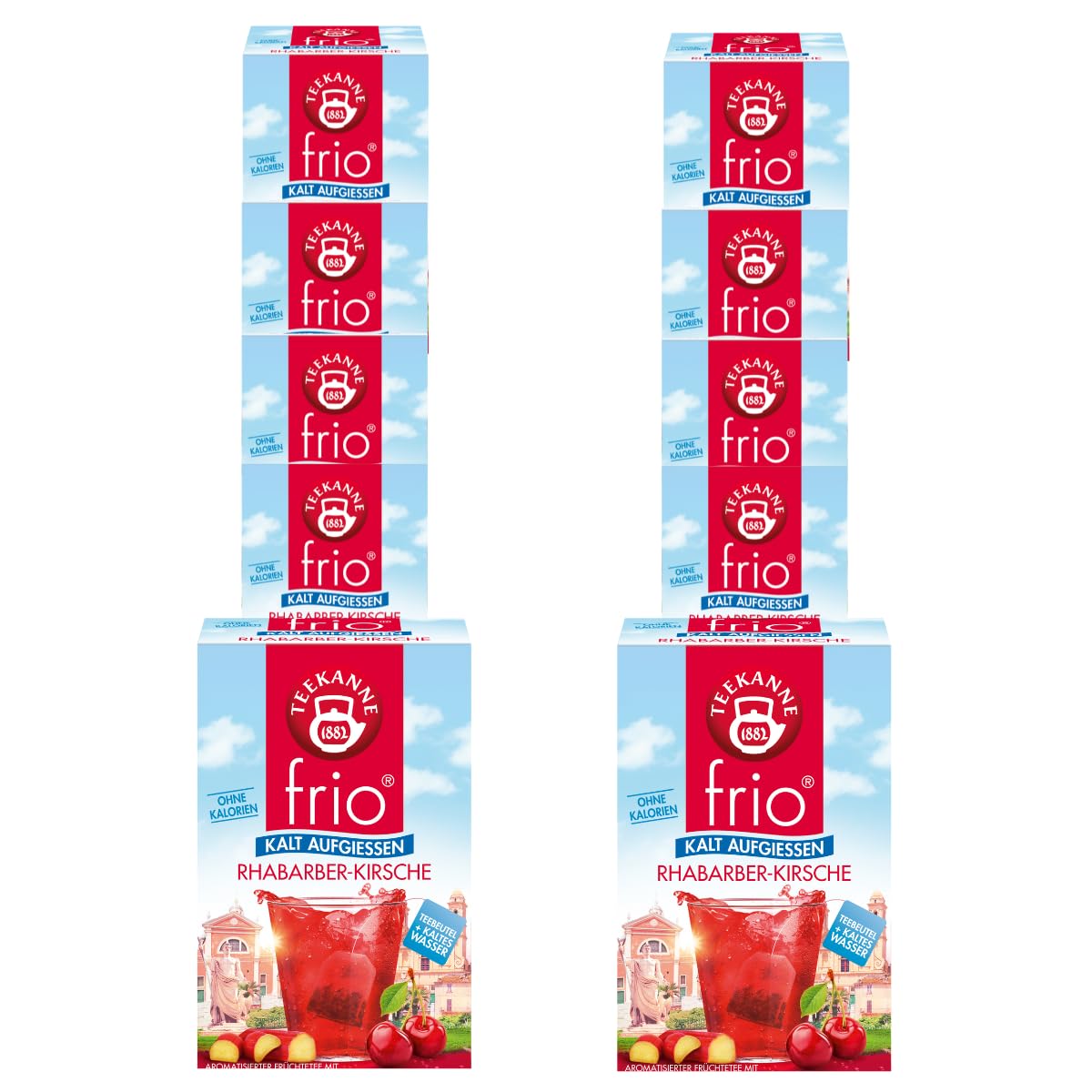 frio Rharbarber-Kirsche 10 Packungen à 18 Beutel, 450g