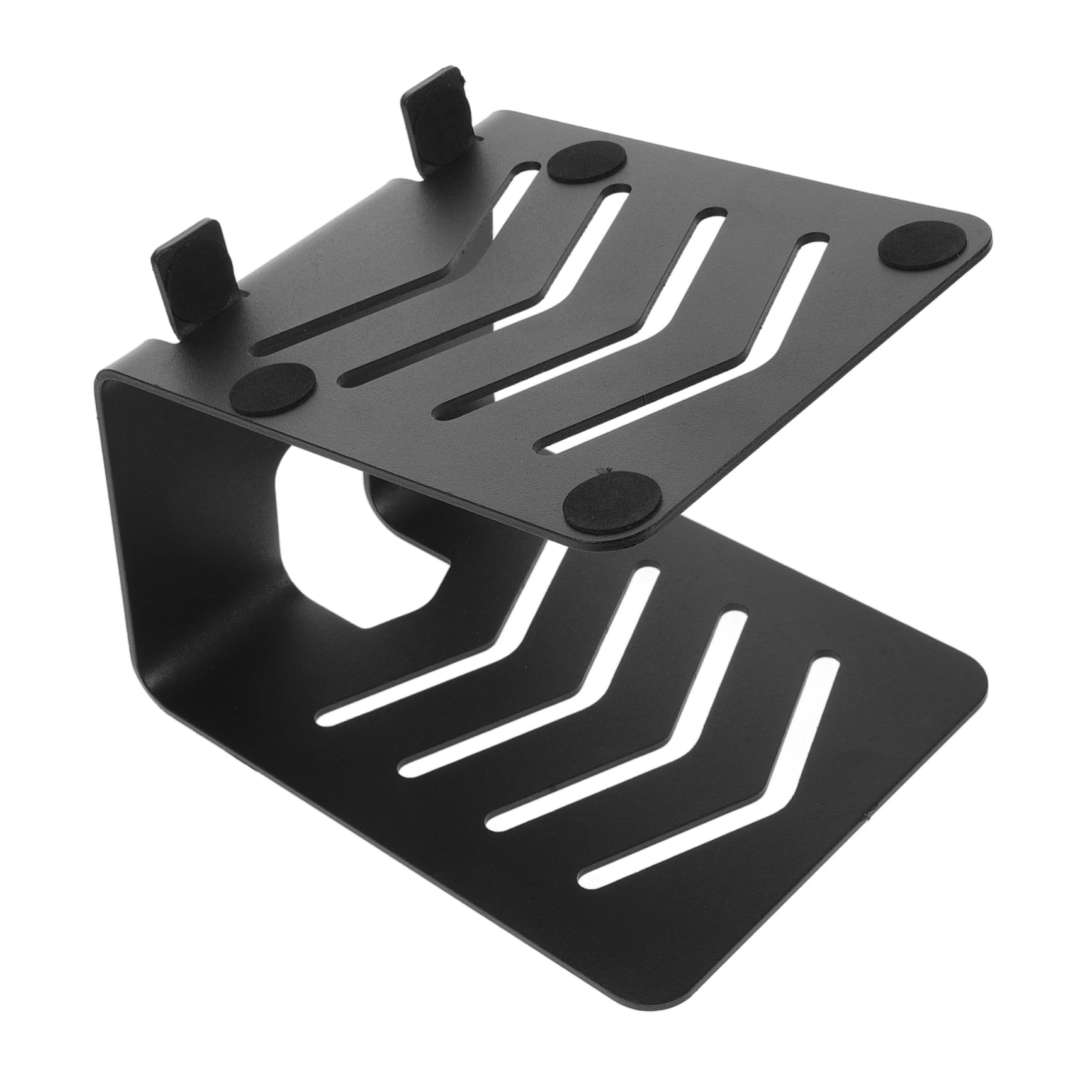 VICASKY Support de Haut-Parleur de Bureau en Acier Noir, Rehausseur Audio | Enceintes et Matériel Audio, Usage Bureau Gaming et Bibliothèque, Rangement Gestion des Câbles