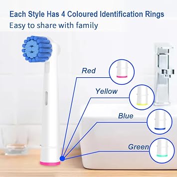 Oral B Compatible Toothbrush Heads, Pack of 4 Precision Clean, 4 Cross Clean,4 3D Whitening Clean and 4 Sensitive Clean, Replacement Brush Heads for Most Braun Oral B Electric Toothbrush.