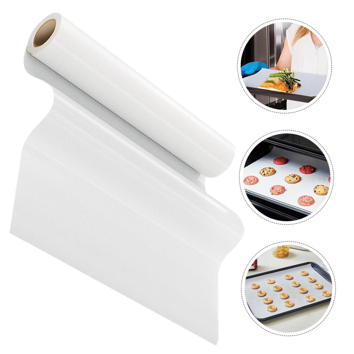 SHINEOFI Silikonbackmatte Große Backmatte Wiederverwendbar Antihaftend Rutschfest Vielseitig Einsetzbar für Ofen und Heißluftfritteuse Bpa frei