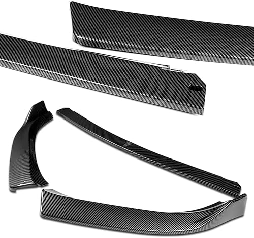 Miniatura 3 de Q1-TECH, 5-Piece Front Bumper Lip + Side Skirt Rocker Winglet Canard Diffuser Wing Compatible with Volkswagen Passat 2016-2019, Front Bumper Lip