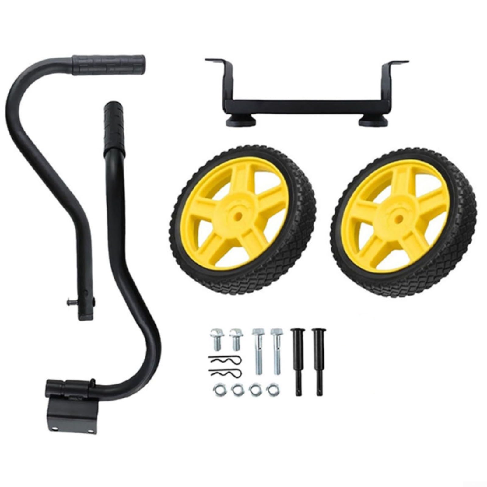 Kit de rueda de generador con neumáticos de plástico resistentes y mango conveniente para una fácil maniobrabilidad, para generadores de energía de 2800-4750 vatios, amarillo