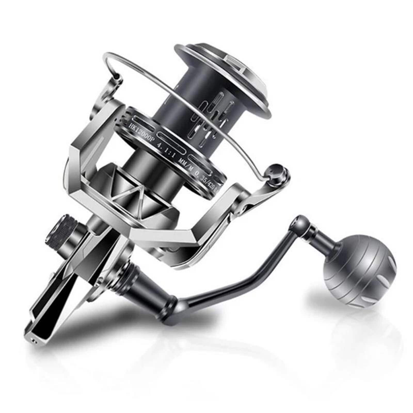 Mulinello Pesca Bobina Lega Cuscinetto Acciaio Ingranaggio Braccio Metallo Mulinello Pesca Barca Mare Acqua Salata Trascinamento Massimo 35 Kg Canna Spinning