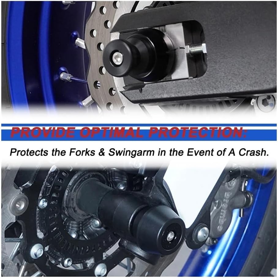 Sliders Axle for Yamaha Tenere 700 2021 2022 2023 2024 Tenere700 Motorcycle Front Rear Wheel Axle Fork Sliders Crash Protector Swingarm Spool