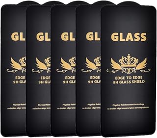 شاشة حماية من الزجاج المقوى عالية الشفافية بدرجة صلابة 9 بطبقة مضادة للخدش لموبايل سامسونج جالاكسي نوت 20 شبكة الجيل الرابع 4G مقاس 6.7 بوصة من جي باور، مجموعة من 5 قطع (لون شفاف)