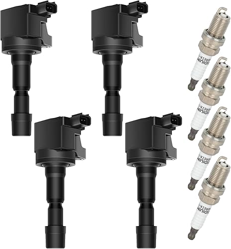 Aintier Bobinas de bobina de encendido y bujías de iridio UF626 para Honda 2009 2010 2011 2012 2013 Fit 1.5L