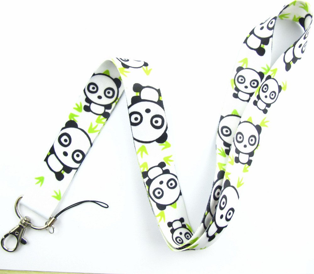 Anime Fashion Panda Lanyard White Key Chain Badge ID Holder by PSdeals