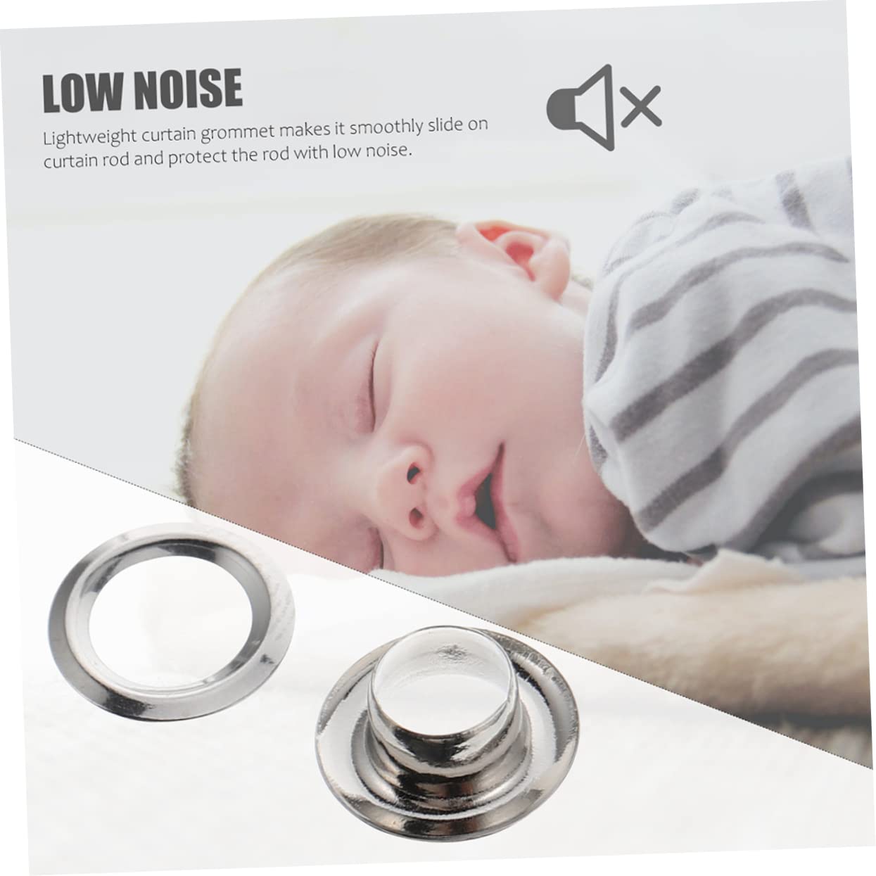 Yardenfun Curtain Grommets Eyelet Brass Material Easy Install Drapery Ring Accessories