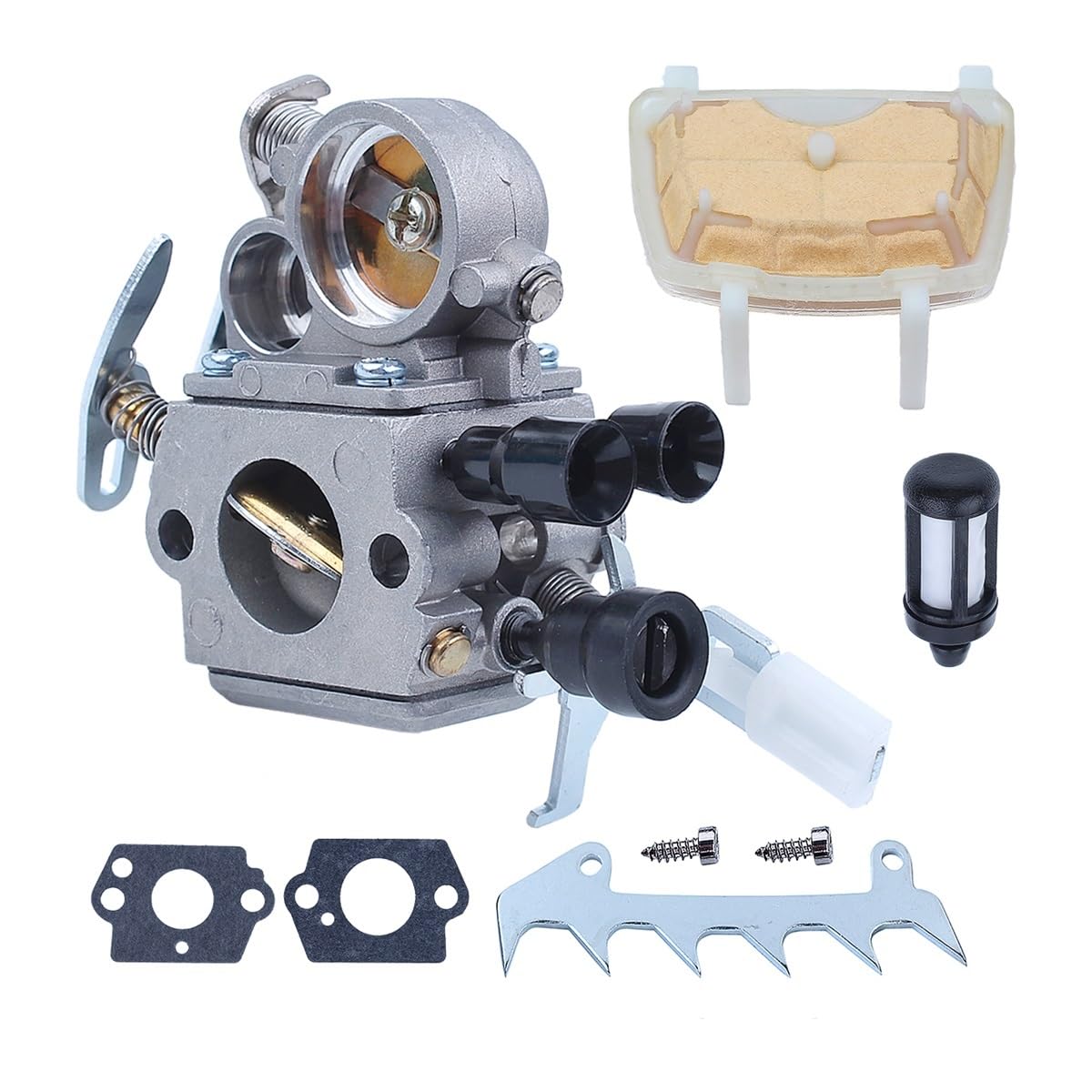 Kit filtro de aire de carburador para motosierra compatible con MS211C MS211 MS181