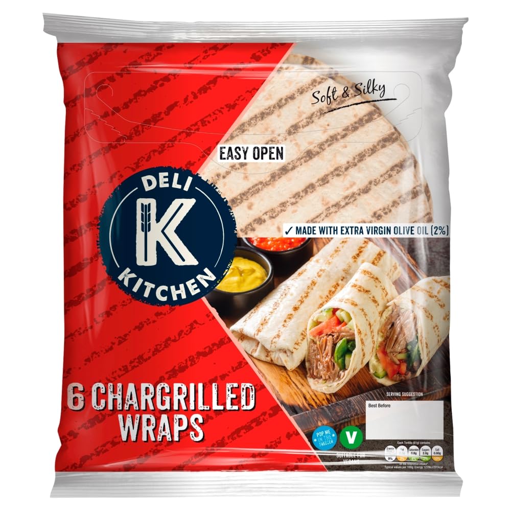 Deli Kitchen 6 Chargrilled Wraps 366g