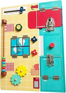 ULDIGI 1 Peça Pequena Placa Ocupada Educacional Para Crianças De Viagem Para Crianças Placa Ocupada De Madeira Para Bebês Divertida Placa Ocupada Interativa Esportiva Tabuleiro De Damas