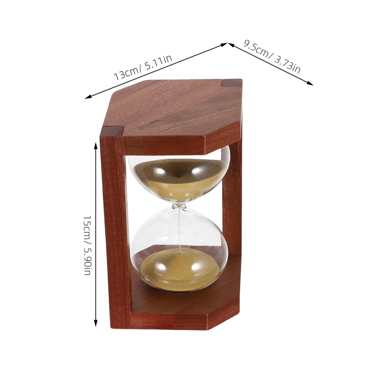 Temporizador Retro de Reloj de Arena de Madera Maciza 15 Minutos
