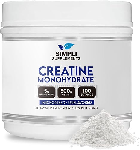 Monohidrato de creatina premium en polvo 17.64 oz La mejor creatina para hombres y mujeres Suplemento nutricional de creatina sin sabor para