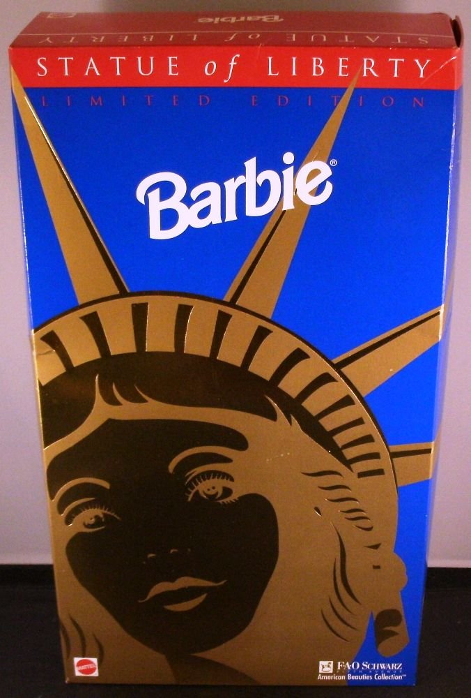 F.A.O Schwarz Limited Edition American Beauties Collection Statue Of Liberty By Mattel in 1995 The box is not in mint condition
