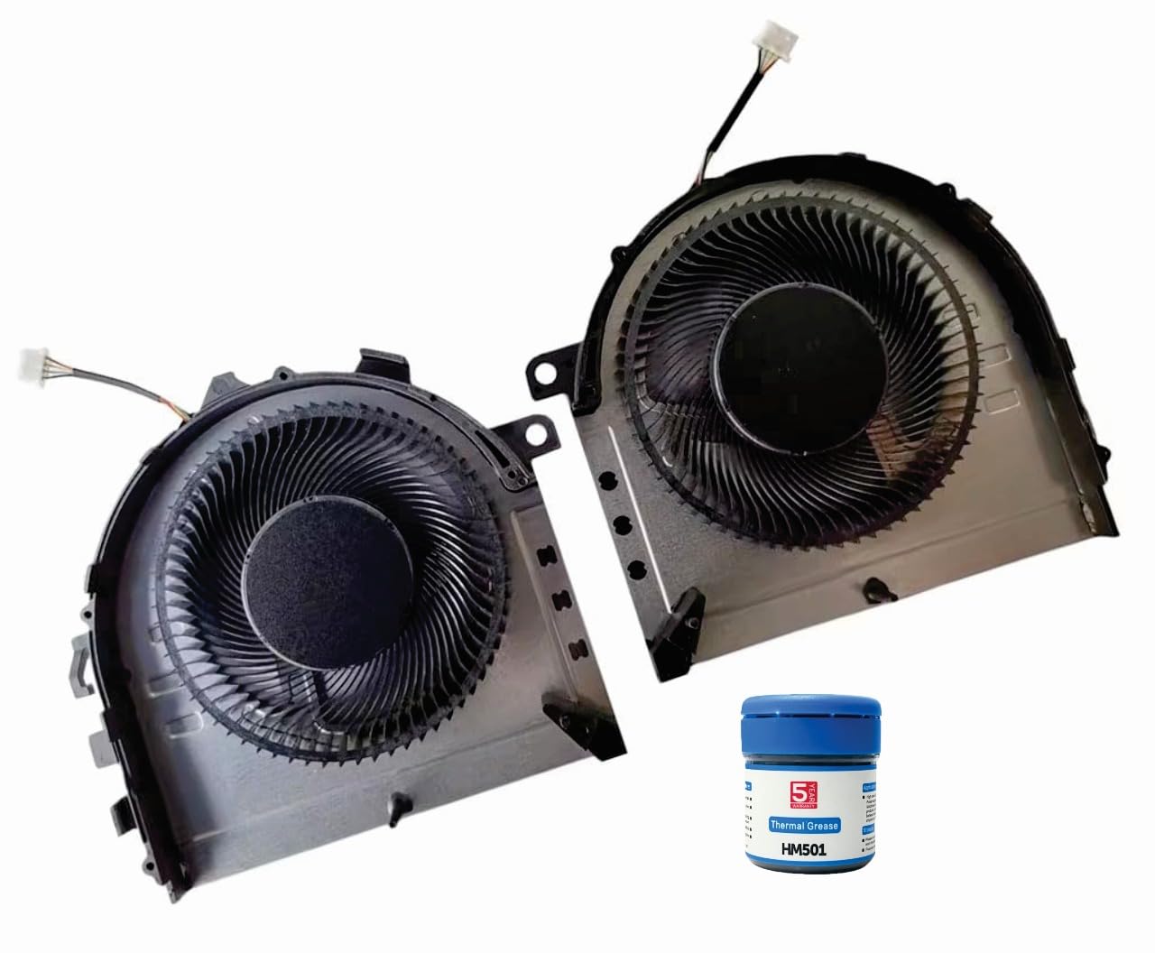 Replacement Internal CPU+GPU Cooling Fan for Lenovo IdeaPad Gaming 3 IdeaPad Gaming 3-15ACH6 IdeaPad Gaming 3-15IHU6 IdeaPad Gaming 3-15IAH6 (5V) Laptop. Comes With MH50 (Cooling paste).-image-9