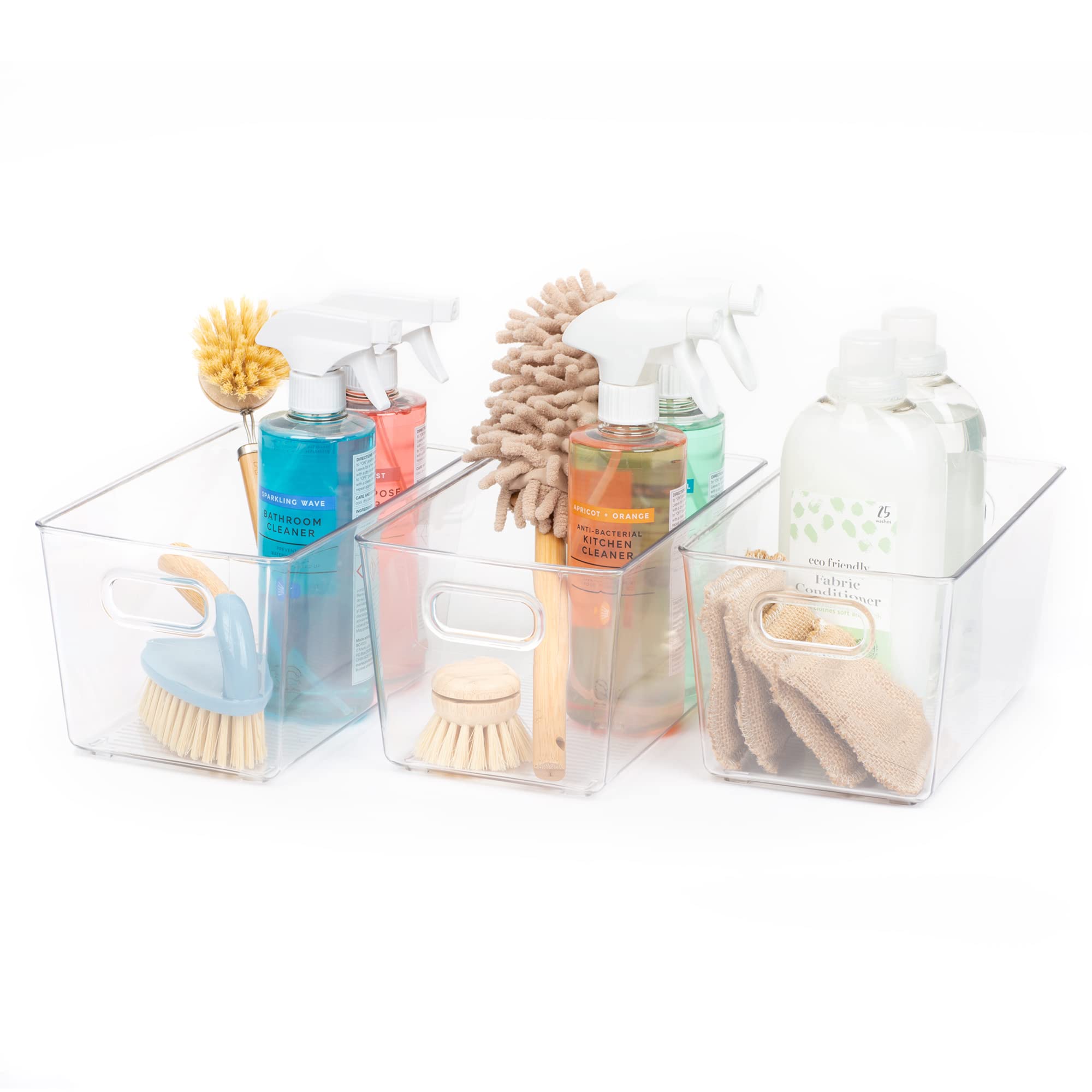 Livivo Clear Medium Storage Tubs Set Of 3