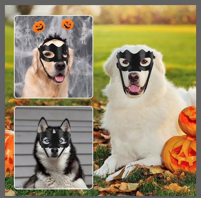 Máscara de Perro Halloween Plástico No Tóxica 2 Unidades miniatura 7
