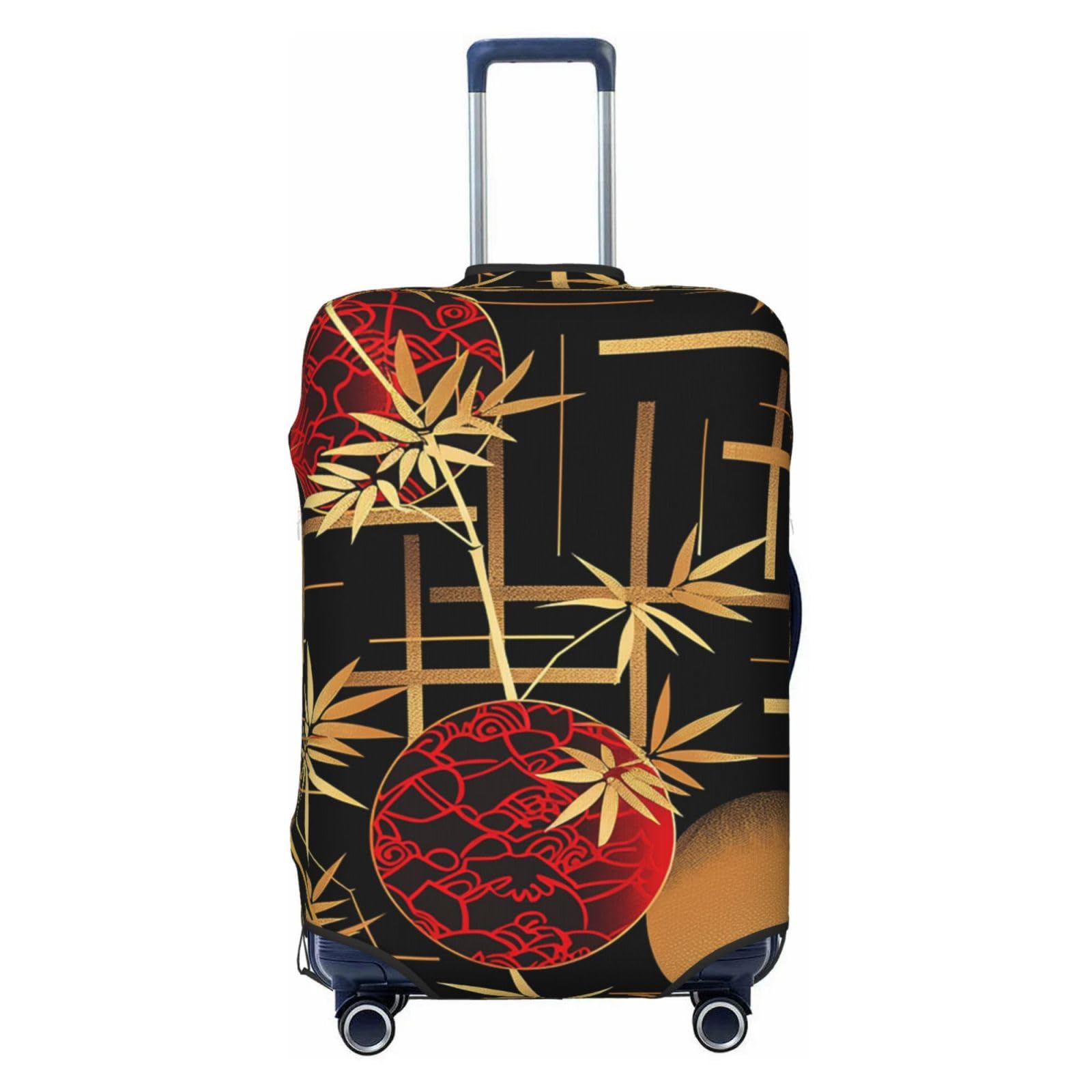 DJYQBFA Japanese Style Luggage Cover Washable Elastic Suitcase Cover Anti-Scratch Travel Luggage Protector Covers for Kids Adult M fits 22-24 inch