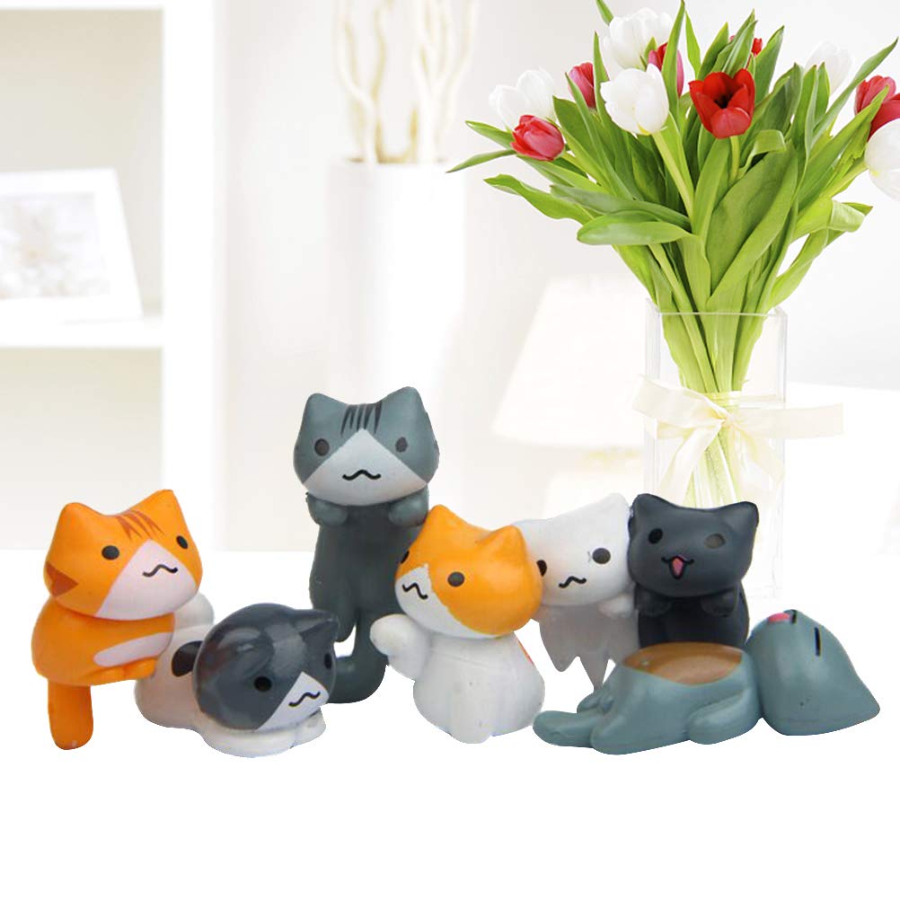 6 Süße Mini-Katzen Als Deko Für Sukkulenten & Bonsai – Je 4,5x2x2 Cm, Aus Kunststoff, Perfekt Für Mini-Gärten