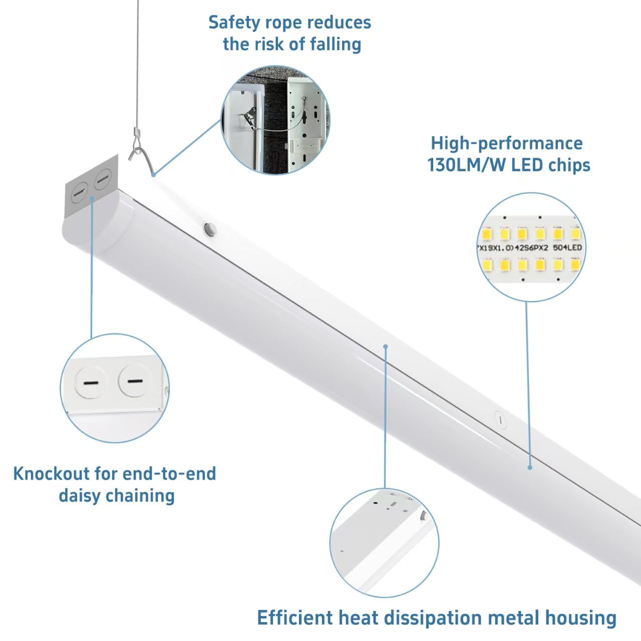 Linear Led Light Store Snapklik.com : 8FT LED Linear Strip Light Fixtures, Commercial 8 LED ...