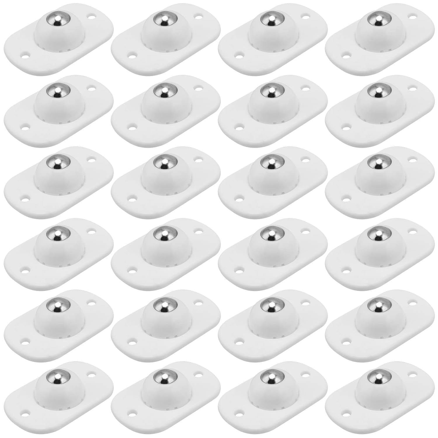 FUNSUEI 24 PCS Self Adhesive Caster Wheels, Sticky Pulley Wheels, Small Appliance Wheels