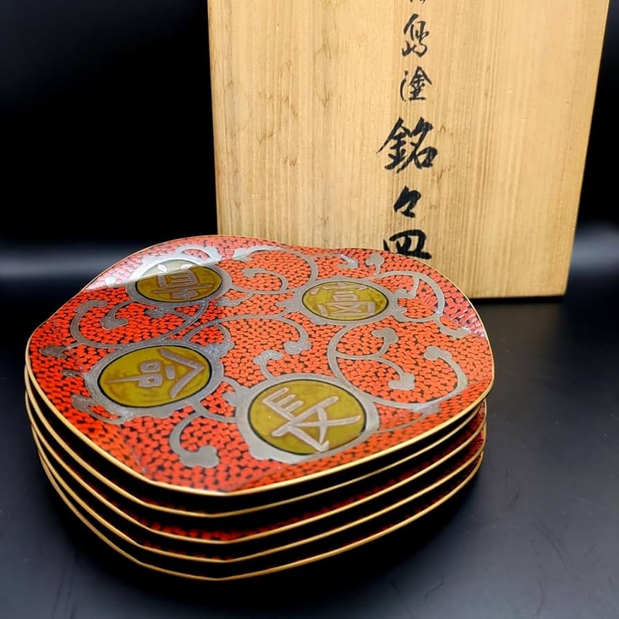 輪島塗　五島屋謹製　銘々皿 輪島塗 五島屋謹製 銘々皿