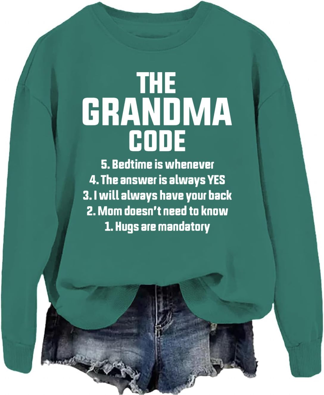 Grandma Sweatshirts For Women Nana Sweatshirt The Grandma Code Sweatshirt Gigi Long Sleeve Shirts Gift Tops